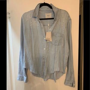 Rails button down with pearls. NWT